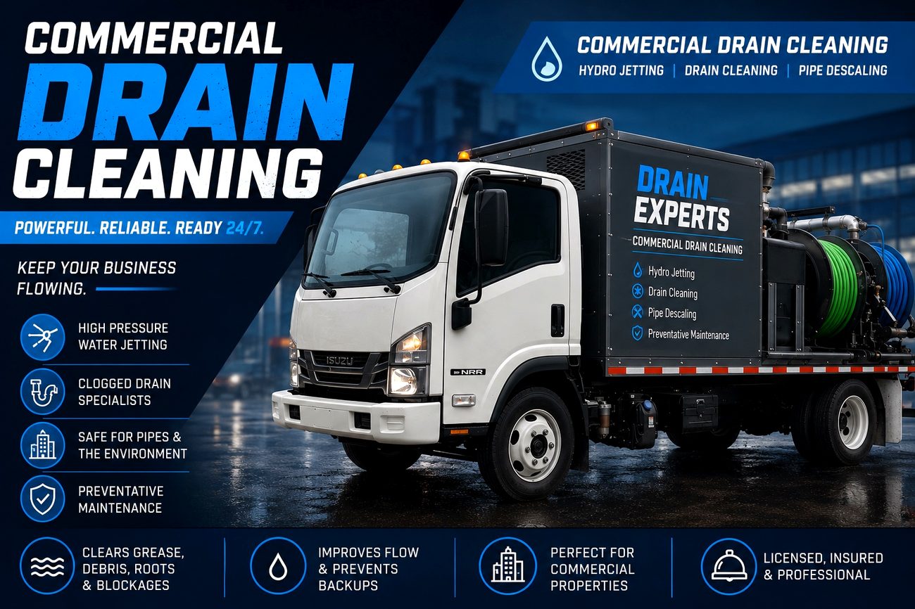Hydro jetting service truck in Grand Prairie Texas