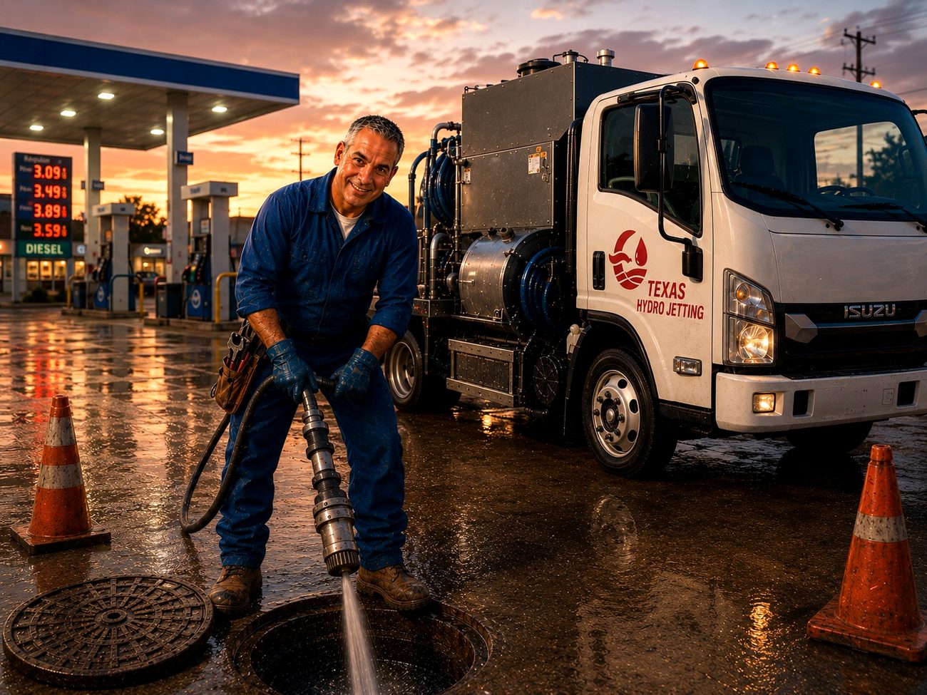 Restaurant drain cleaning and grease line service in Dallas